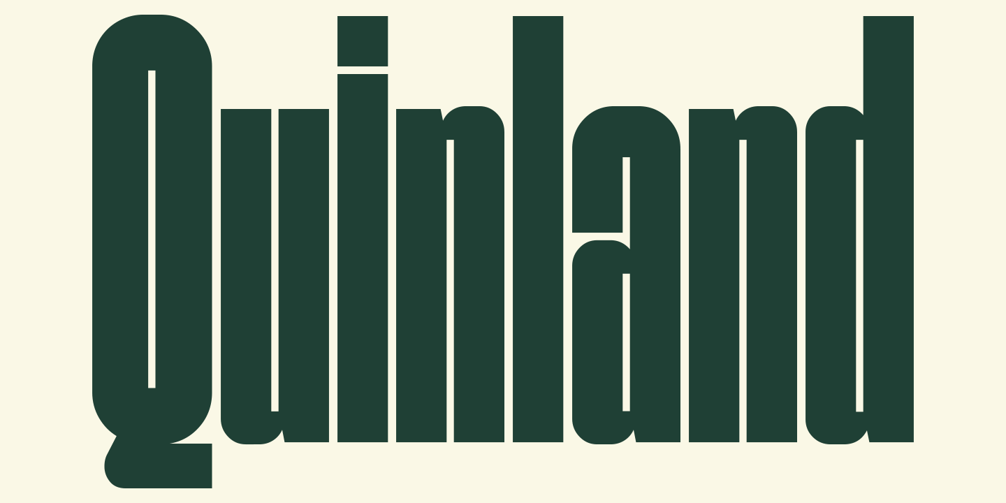Пример шрифта Quinland